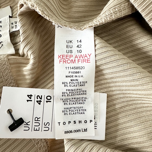 Topshop Ribbed Flare Pants - Picture 4 of 5